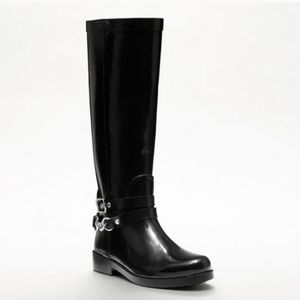 Coach Lori Black Rubber Rain Boots